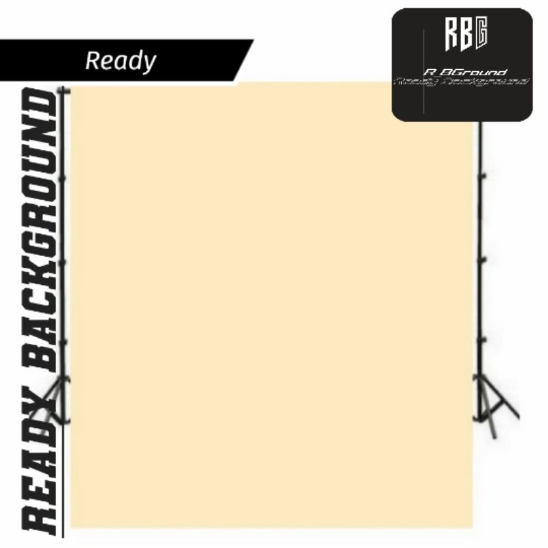 Background Studio Foto Warna Cream Polos