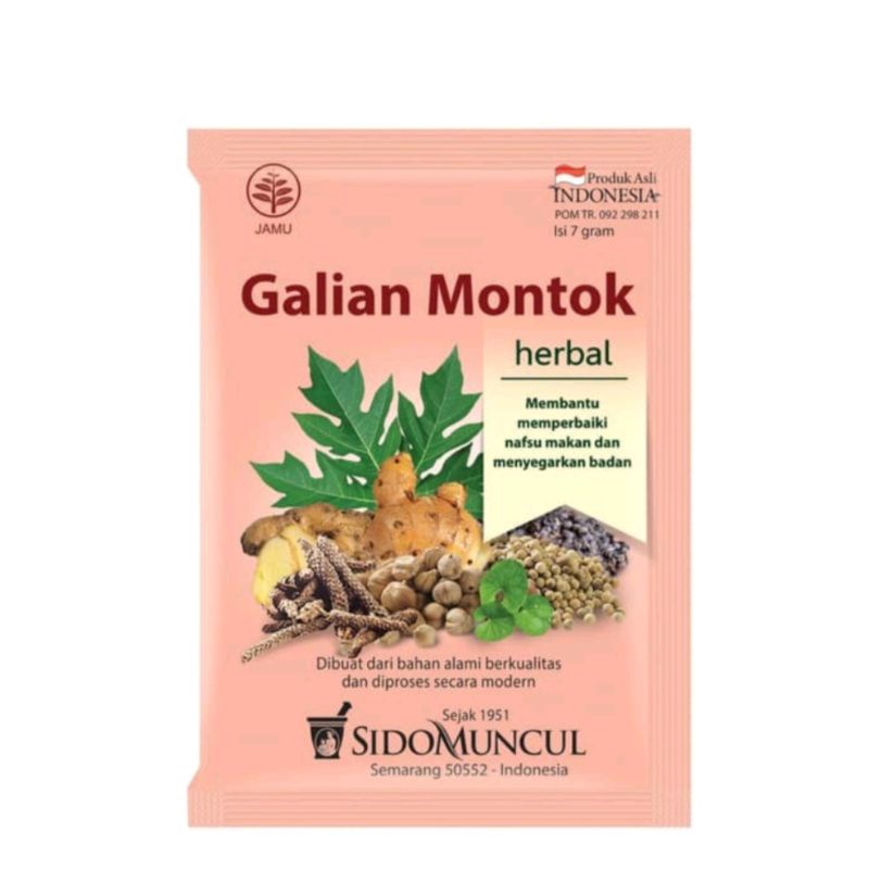 

JAMU GALIAN MONTOK SIDOMUNCUL (isi 10 sachet)