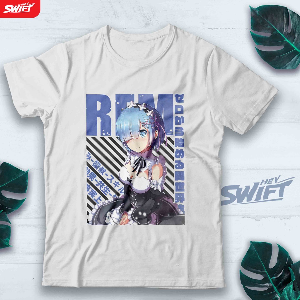 KAOS Rezero - Rem maid re zero anime TSHIRT BAJU DISTRO