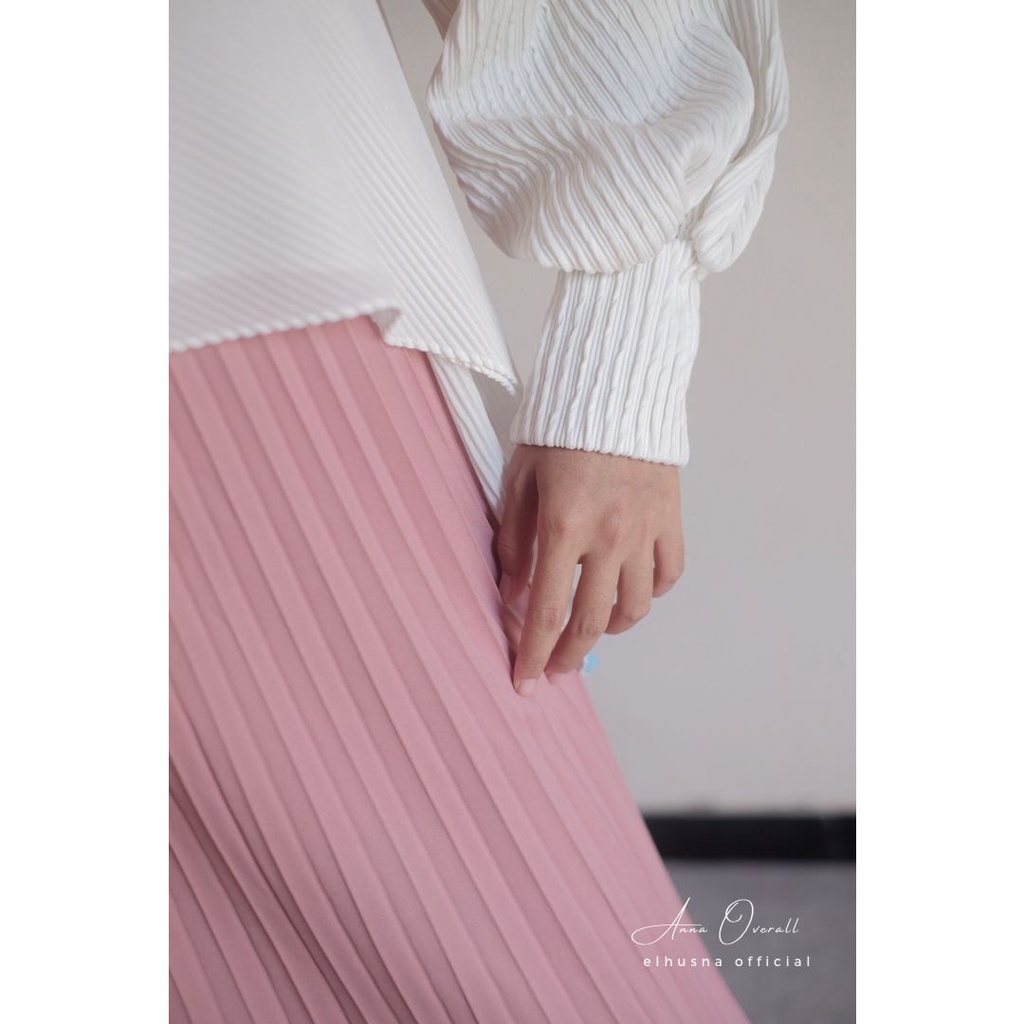 [𝐄𝐥𝐡𝐮𝐬𝐧𝐚] Anna Overall/ Overall plisket / Slip dress / Circle dress overall / Overall wanita