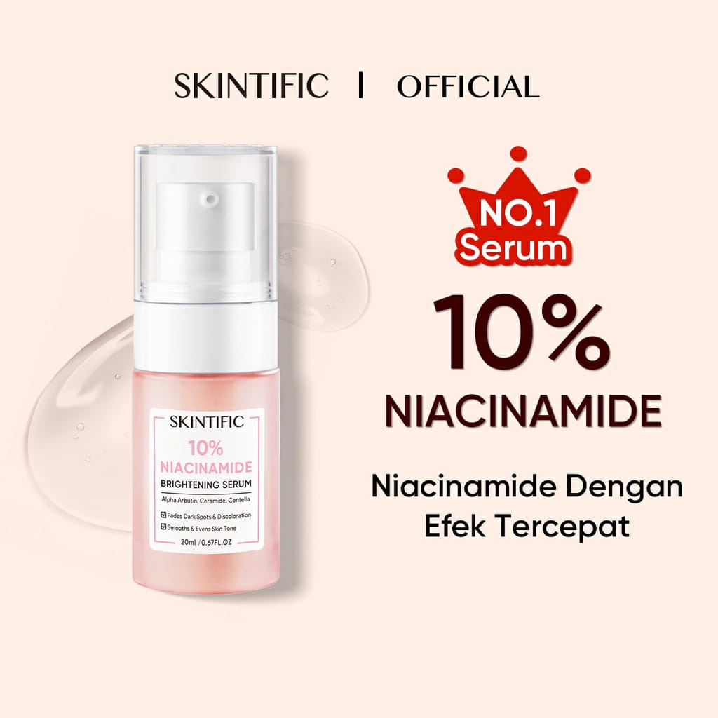 SKINTIFIC 4pcs with Sunscreen - Paket Skincare Moisture Gel + Serum Sunscreen + Exfoliating Toner / Soothing Toner + Brightening