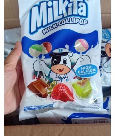 

Ayo Beli agen distributor makanan ringan permen susu milkita milk lolipop high calsium pack murah***