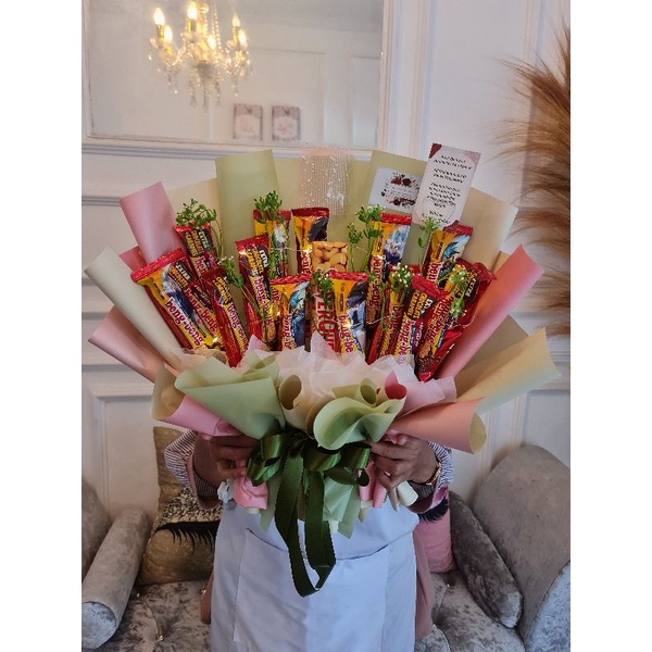 Ready Bouquet Coklat Buket Silverqueen mix Beng beng Hadiah buket wisuda Murah Jogja