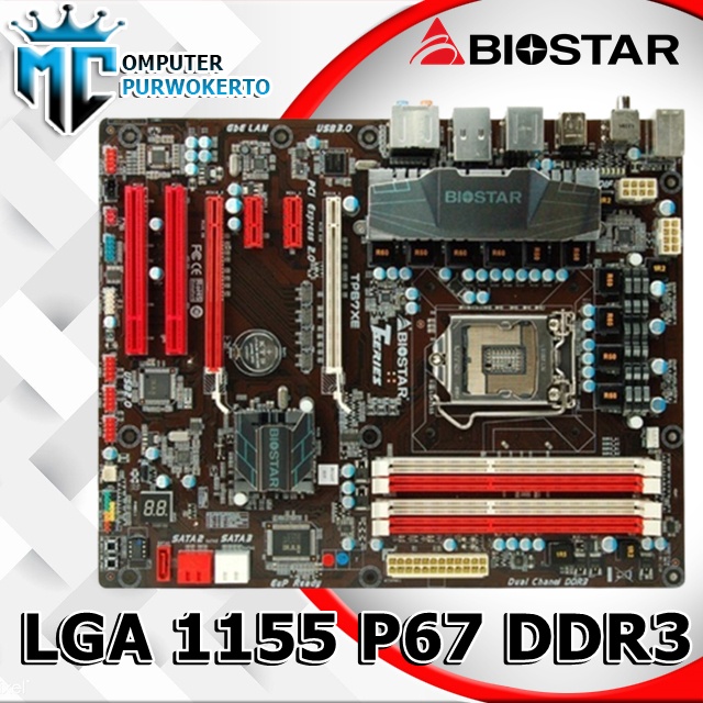 Mobo P67 Intel LGA 1155 Biostar Atx Onboard 4 Slot Ram