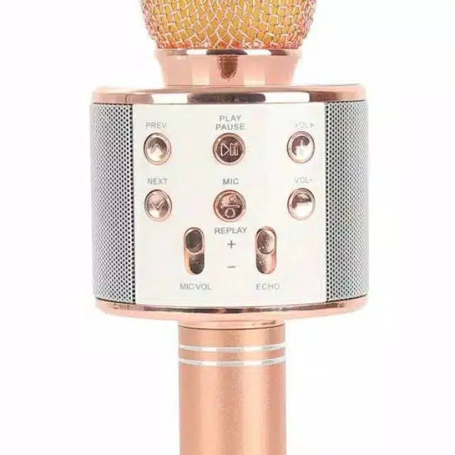 PROMO! MIC WS858 Microphone Karaoke Bluetooth Mic Speaker Mikrofon - Hitam