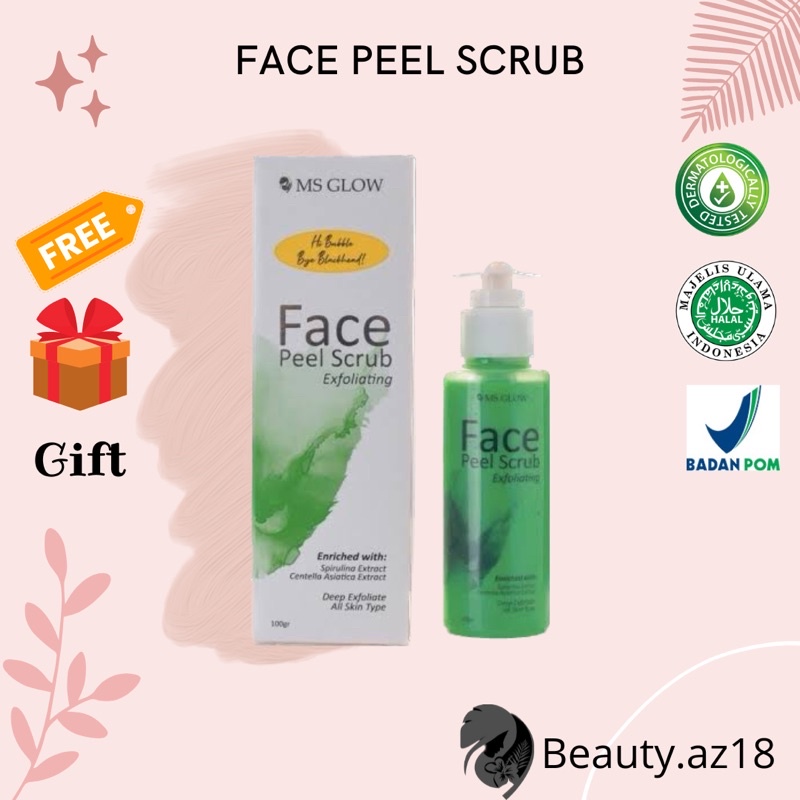 FACE PEEL SCRUB MS GLOW FREE KACA MINI