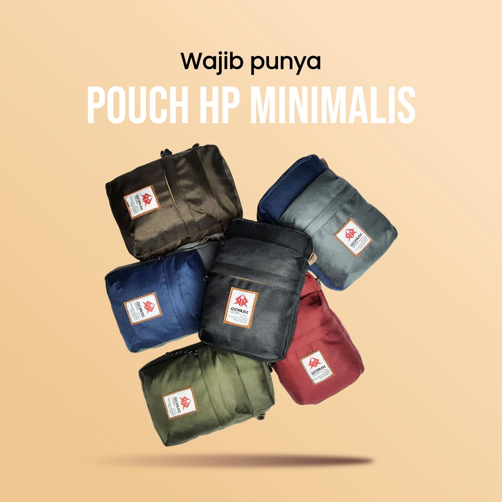 Tas Pouch Handphone  HP Selempang kecil Pria Wanita Slingbag Hanging Phone  Remux