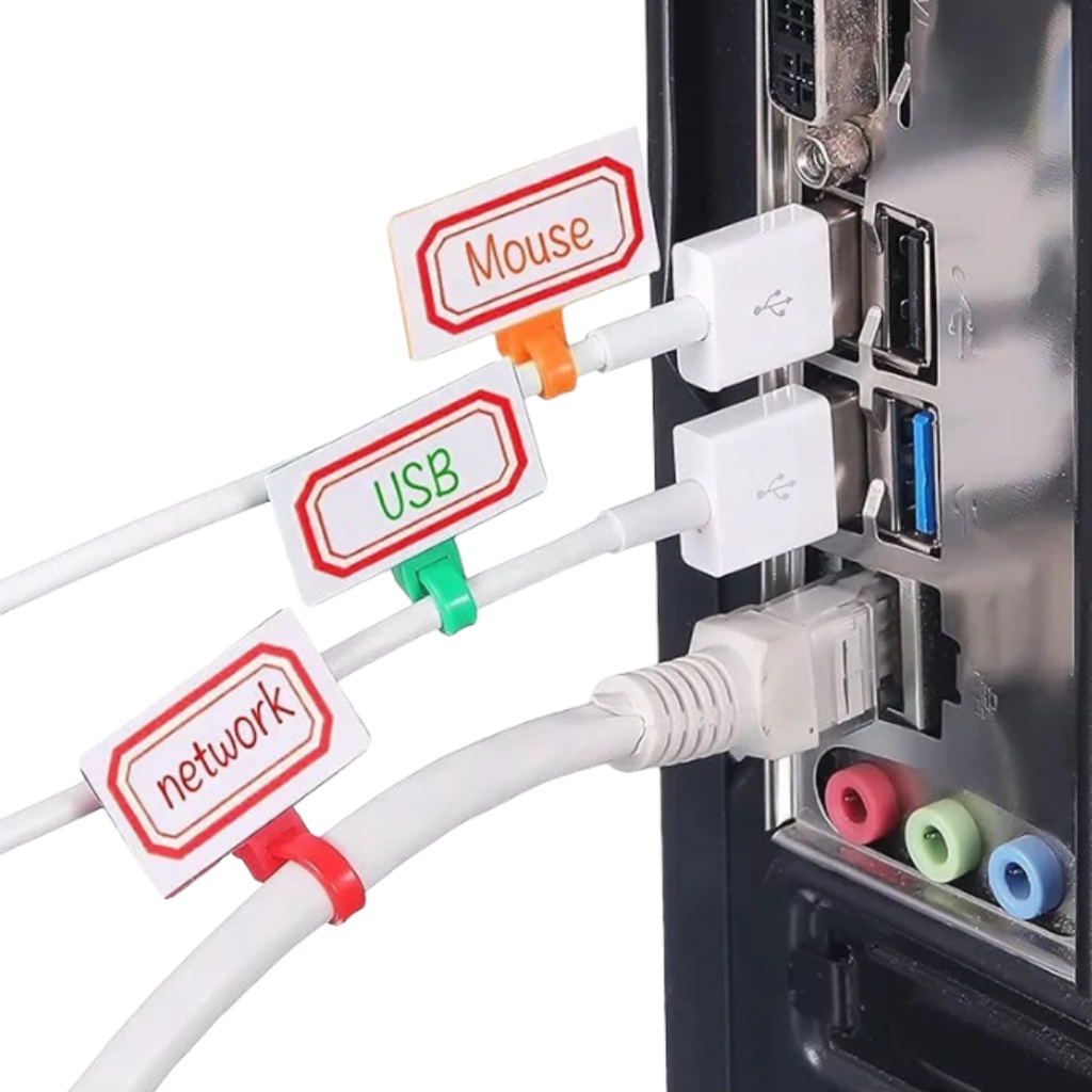 Kabel Tis Tie Ties Cable Label Maker Marker Name Tag Label Pengikat Putih