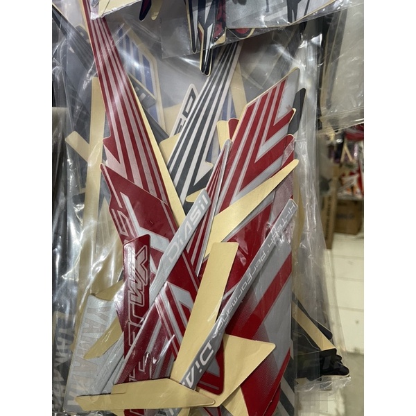 STIKER STRIPING MOTOR XEON GT 2014 MERAH