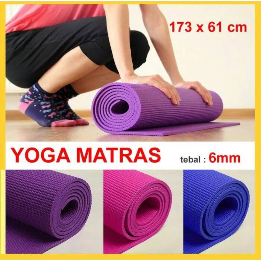 [LOCAL] - Matras Yoga Mat / Matrass Olahraga / Karpet Yoga / Yoga Matt Anti Slip yoga mat