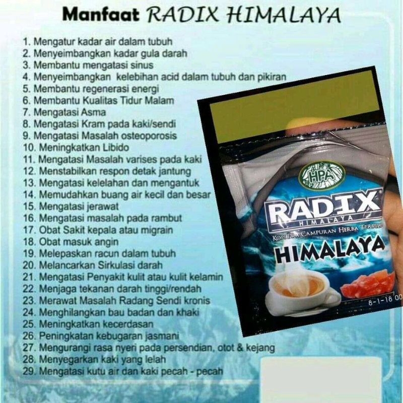 

kopi Radix Himalaya HPA per Papan 20 sachet