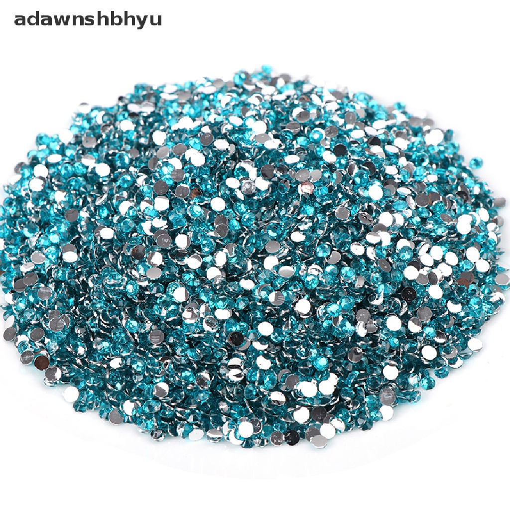 Adawnshbhyu 10000Pcs 3MM Berlian Imitasi AB Susu Jelly Flatback Resin Kristal Untuk Dekorasi Nail Art ID