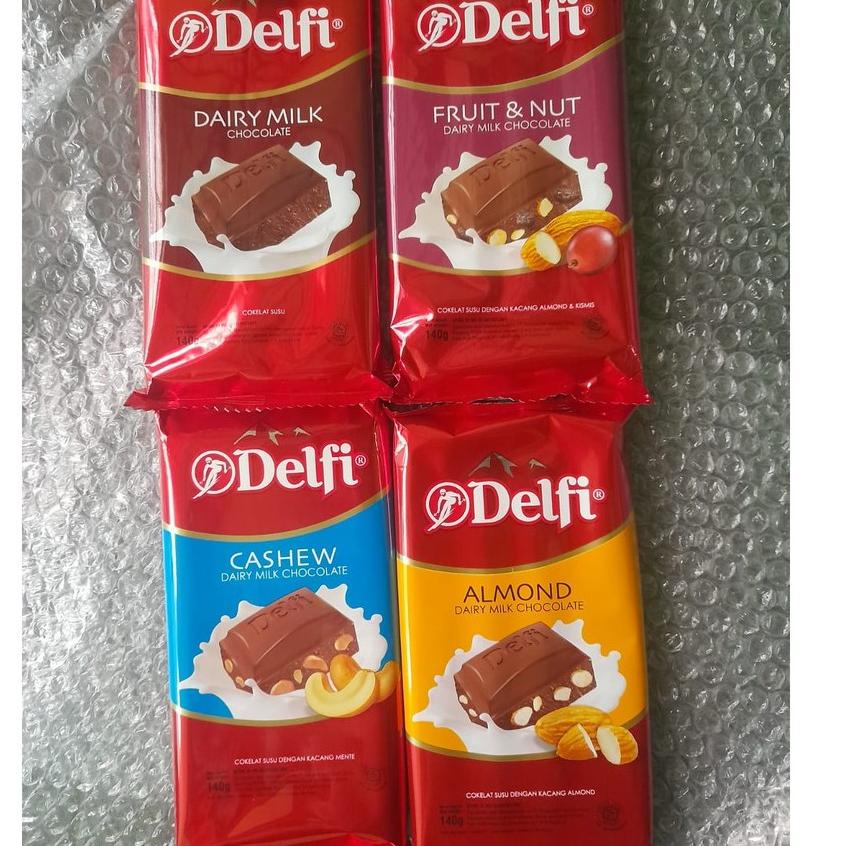 

7.7 SALE Delfi Dairy Milk 125gr Ex 140gr Coklat - Cokelat Delfi Milk Chocolate 125 gram Almond Cashew Fruit