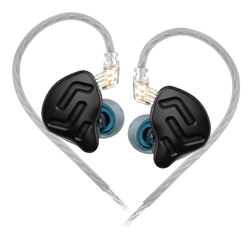 Kz ZNA 1DD+ 1BA Teknologi Hibrida HIFI Earphone 12MM Dual Magnetic Dynamic Dan Seimbang Armature Headphone Musik DJ Headset Earbuds