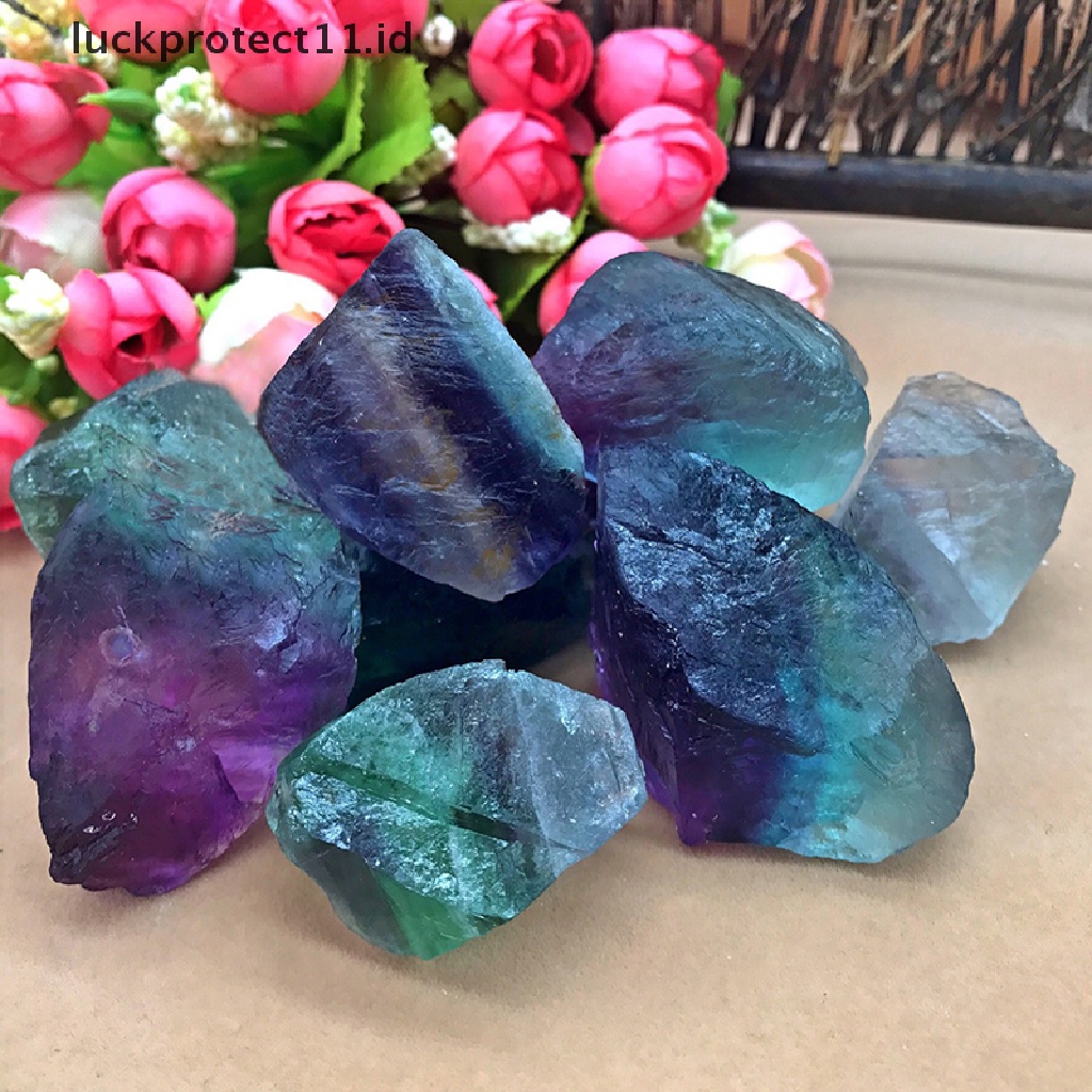 /Fashion Hot// Fashion// Bola Batu Fluorspar Alami Kristal Fluorite Ball Healing Gemstone.