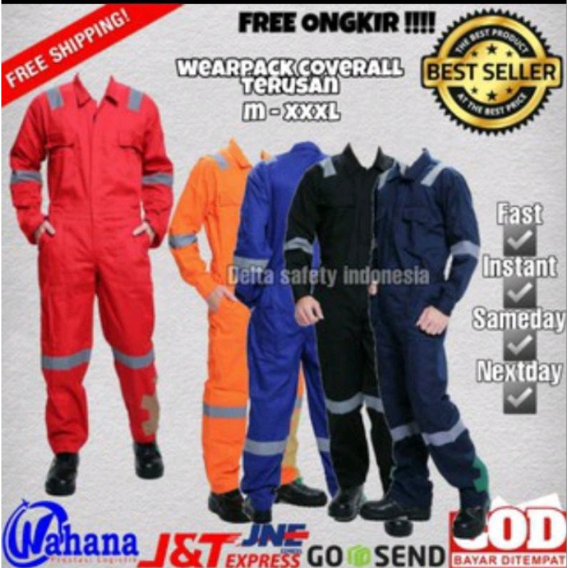 GROSIR Wearpack safety CEMARA / wearpack langsungan / katelpak bengkel / baju bengkel / baju proyek