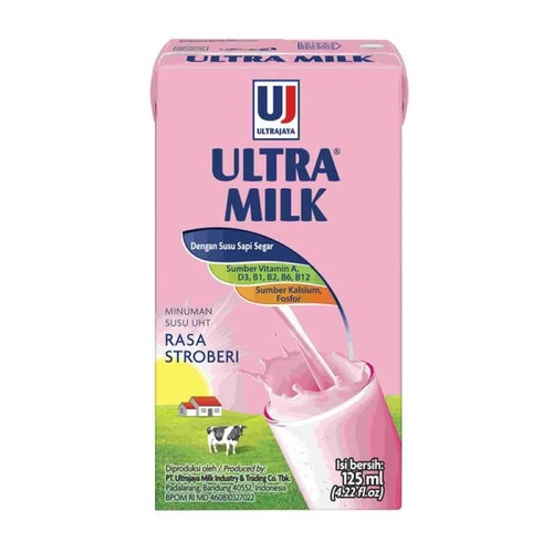 

Ultra Susu UHT Steril Strawberry 125 ml