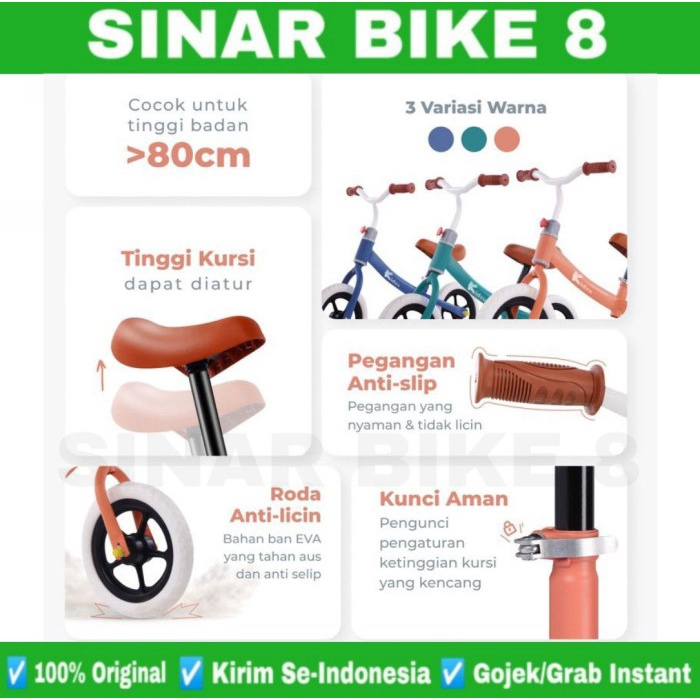 Sepeda Keseimbangan Balance bike KIDZU Push Bike