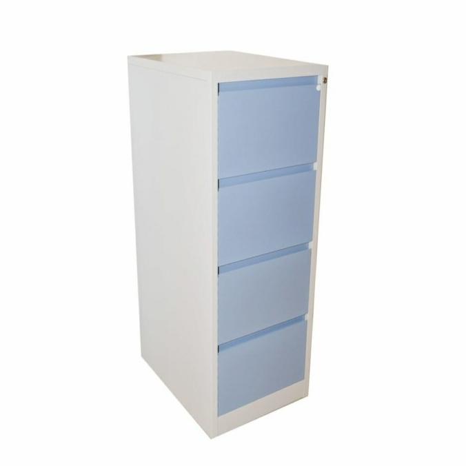 

Krisbow Laci Kantor 4 Tingkat 46x62x133 Cm - Drawer Cabinet Biru