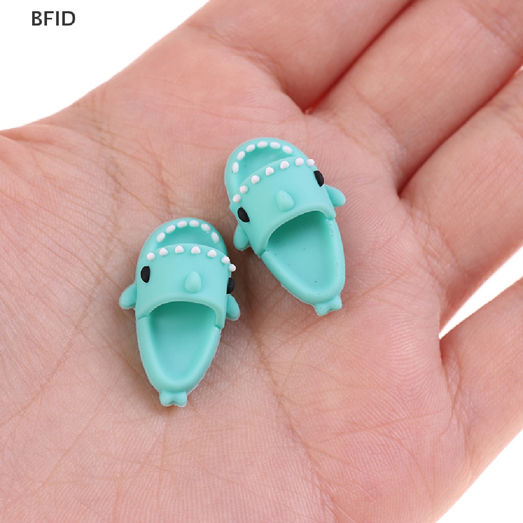 [BFID] 1pasang1: 12rumah Boneka Sandal Hiu Lucu Sepatu Boneka Cocok Untuk Boneka Ob11 1/12 [ID]