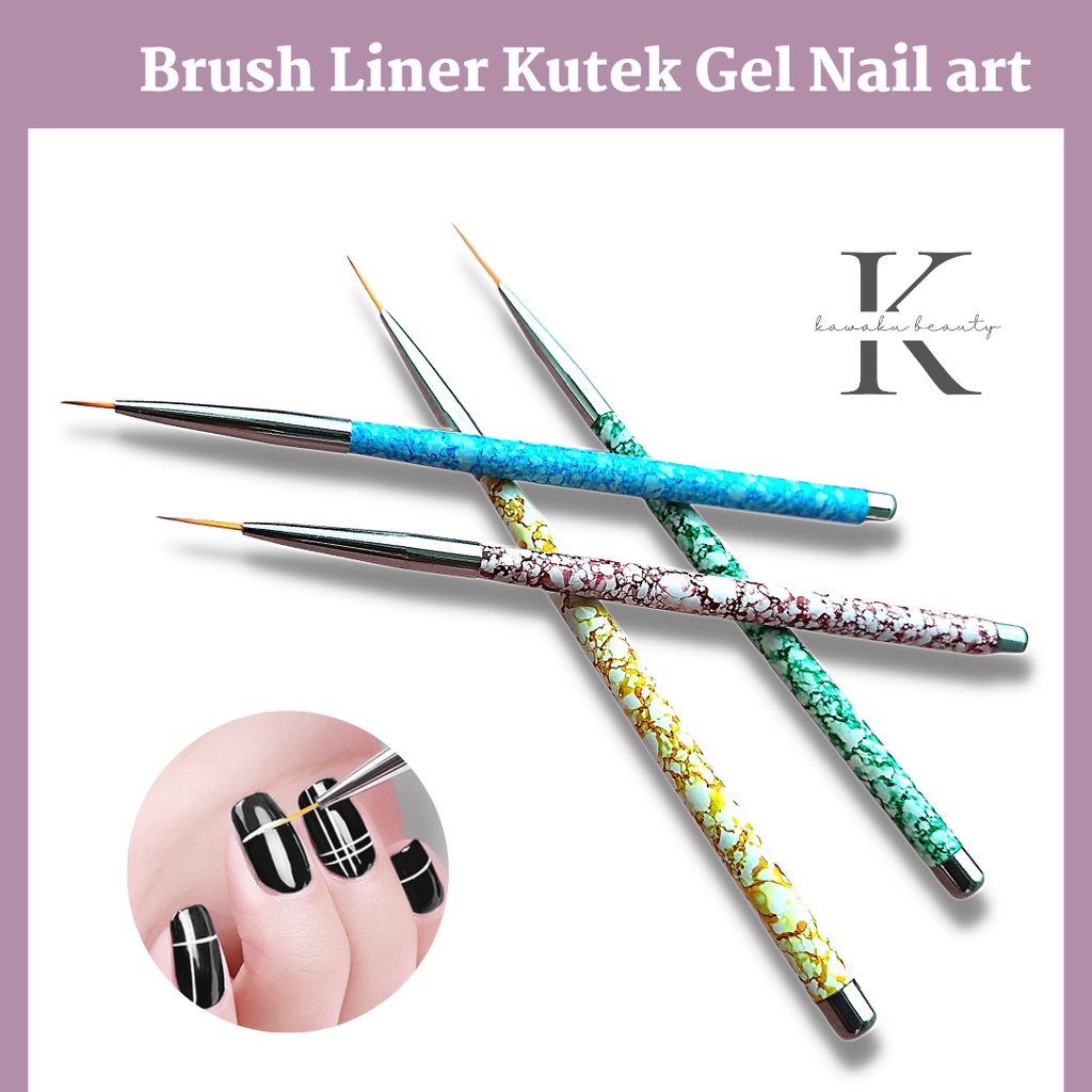 Brush Liner Drawing Kutek Gel Nail Art Marble (NP-39)