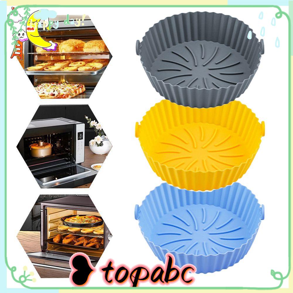 Top Silikon Panci Pengganti Reusable Pizza Plate AirFryer Aksesoris Baking Basket