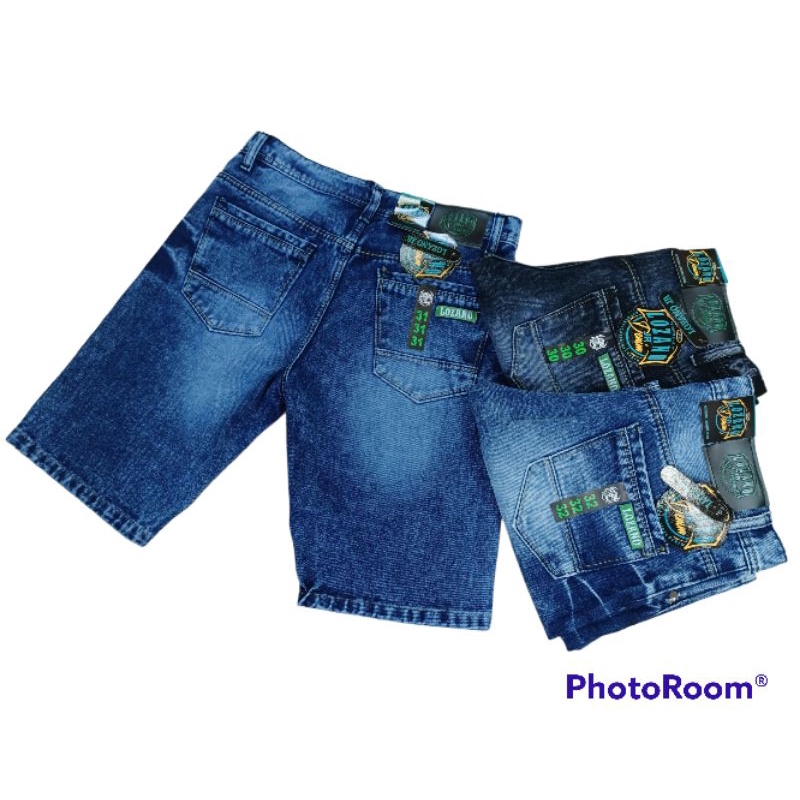 Celana Pendek Jeans Sobek Snow Ringkel Tali Fashion Distro Pria