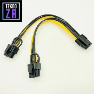 Kabel Splitter 30cm PCIe 6 pin Female to 2x 8 pin (6+2) Male Low Cost