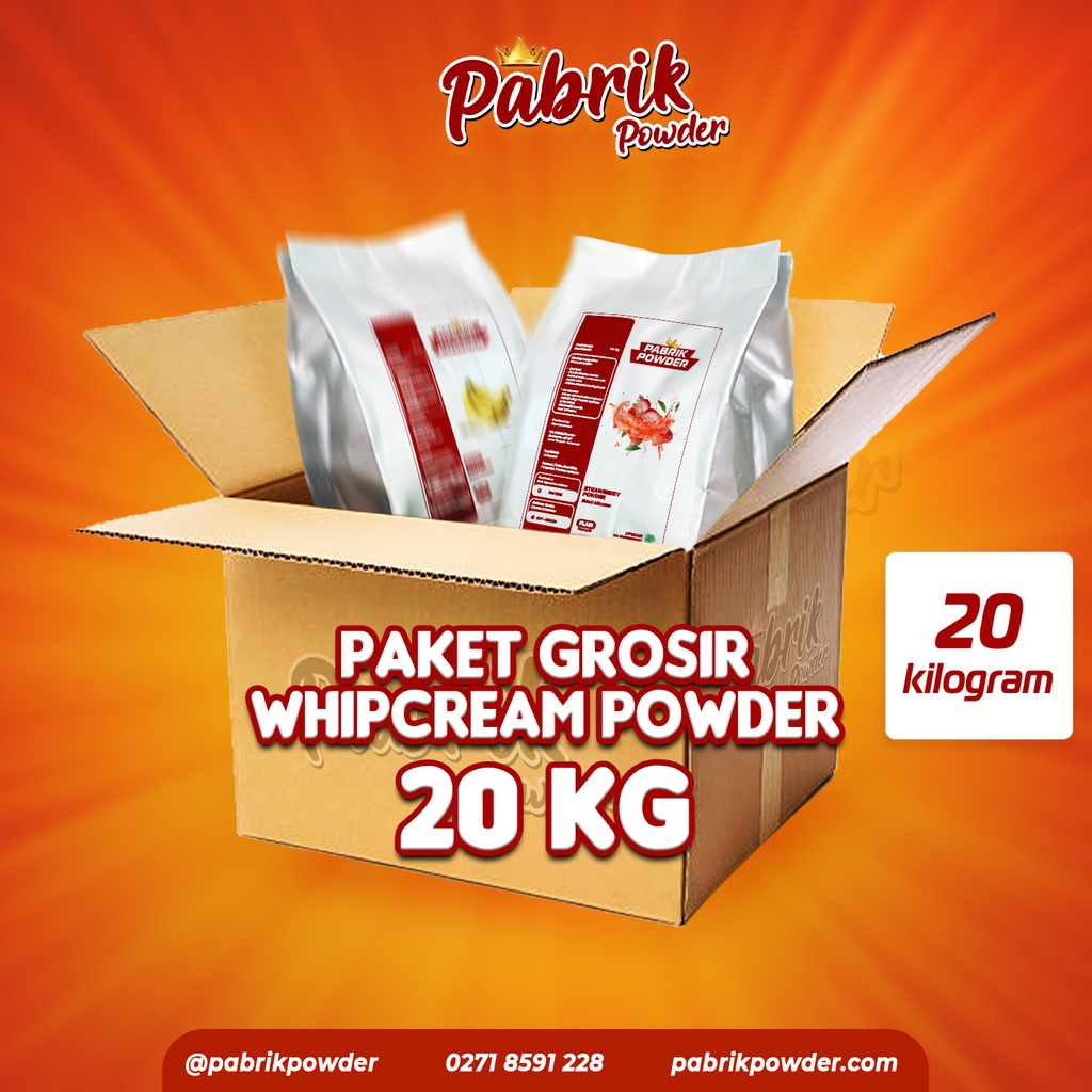 Paket Grosir Whip Cream Powder  20 Kg (grade 2)