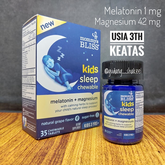 Mommy Bliss Kids Sleep Melatonin Magnesium 35 Chewable Tablet