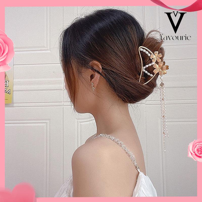 CODJepit Rambut Bentuk Kupu-Kupu Bahan Metal Untuk Wanita Rumbai Rambut Klip-FA