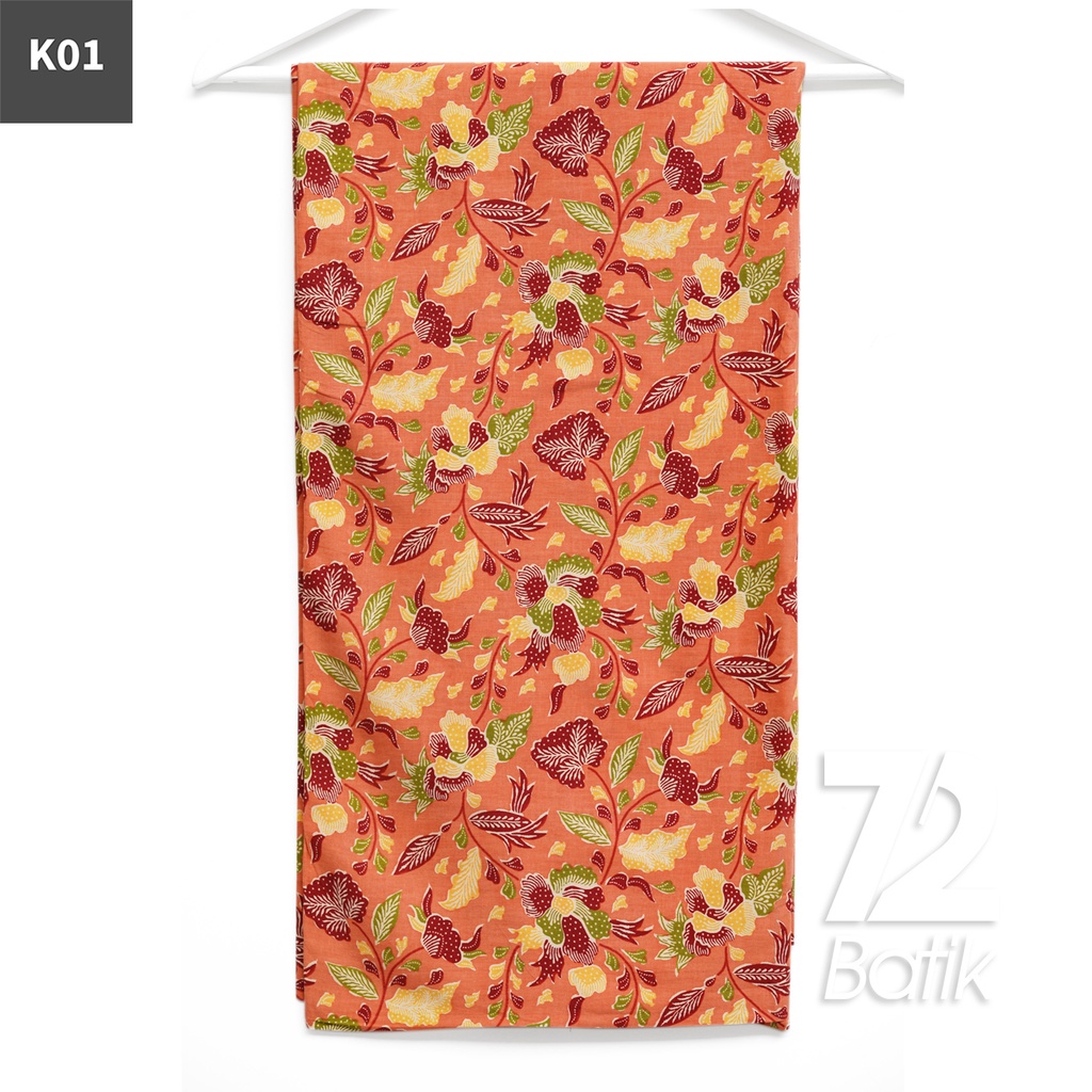 KAIN BATIK KATUN Premium Motif Kembang Pastel Warna Hijau 722969 Cap 72IL Jarik Jarit Samping Kebat Panjang Batik Katun Modern Premium Bahan Seragam Batik Pernikahan Kantor Keluarga Murah Kamen Jadi Batik Bali Lembaran