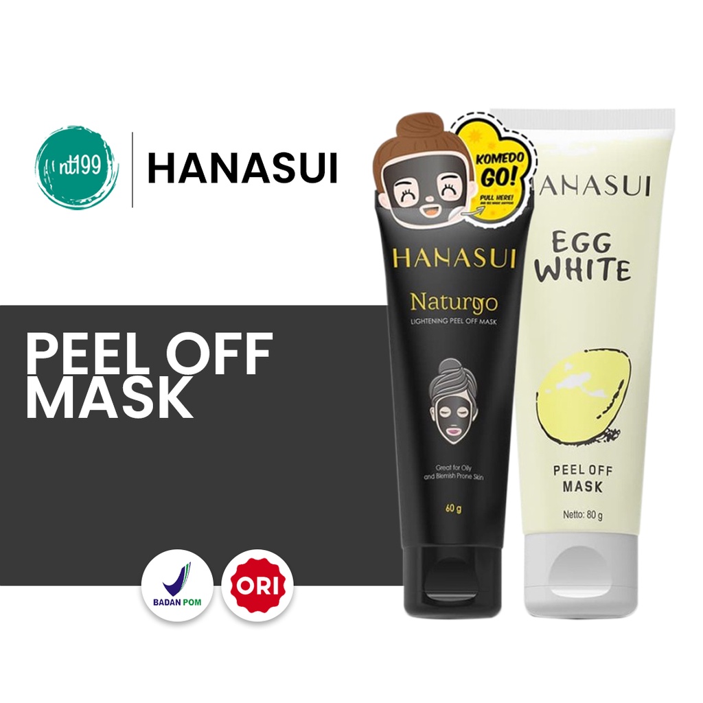 Jual Masker Hanasui Naturgo Peel Off Mask Black Egg White Tube | Shopee ...