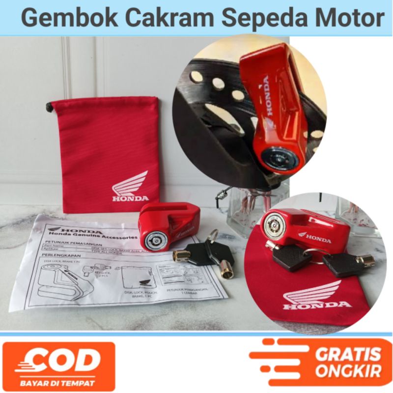 Gembok Cakram Sepeda Motor AHM Gembok Sepeda Motor Gembok Motor