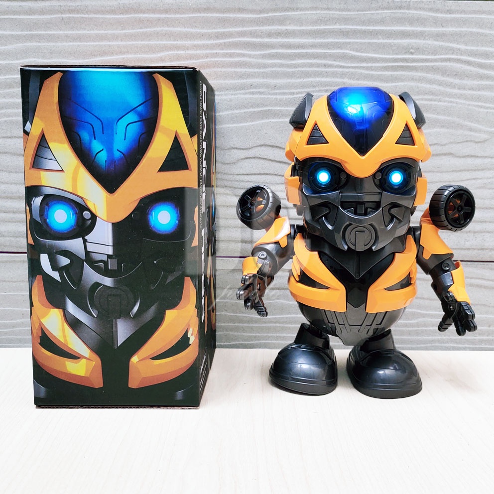 Dance Hero Bumblebee Mainan Robot Transformers Menari Lampu Musik