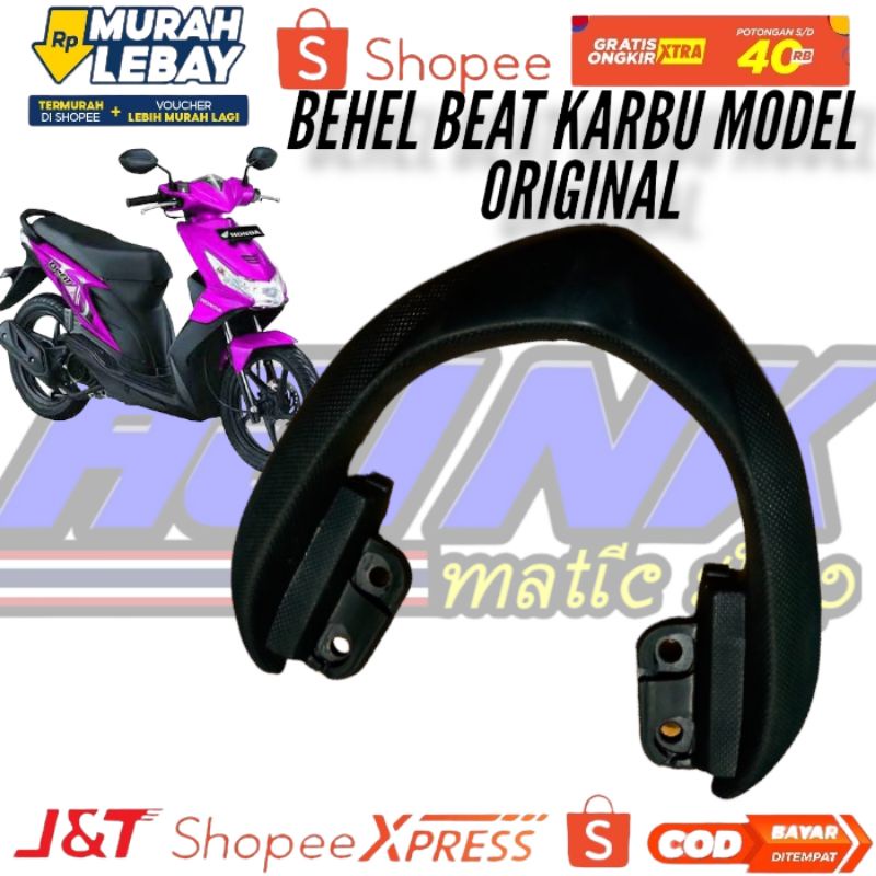 BEHEL BEAT KARBU ALMUNIUM MODEL ORIGINAL / begel pegangan belakang