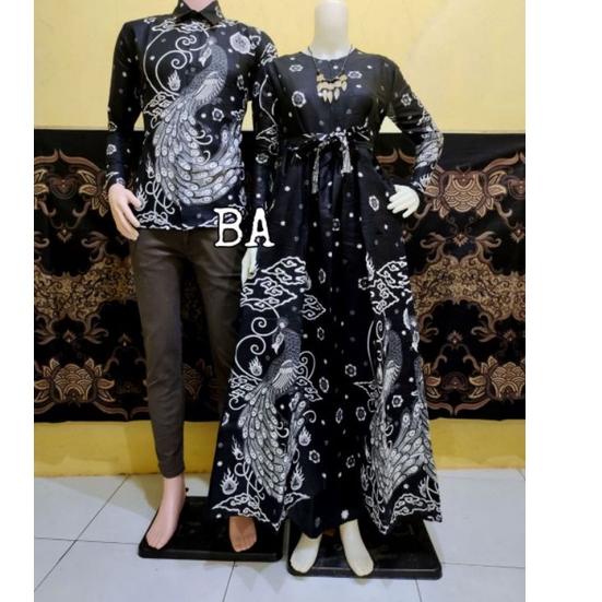 Hot Sale Batik Aira - Batik Couple Gamis Kemeja Rantai Ijo