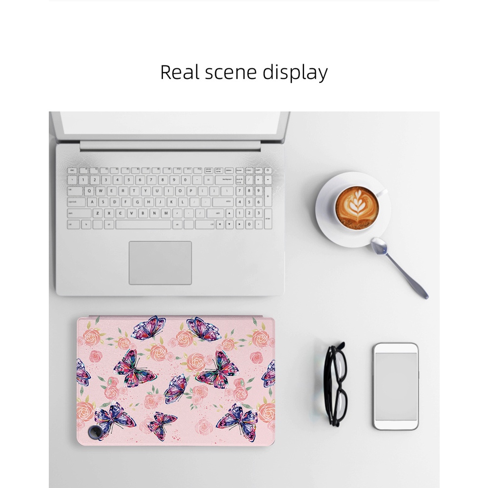 Untuk Huawei MatePad 10.4 SE (2022) AGS5-L09 AGS5-W09 Mate Pad SE Casing 10.4-inci Fashion Fancy Color Butterfly Tablet Protection Case Flip Book Stand PU Leather Cover