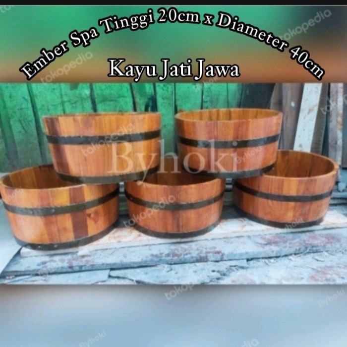 Bak Emebe Spa Kayu Jati / Ember Spa T20 / Ember Rendam Kaki / Wooden Spa