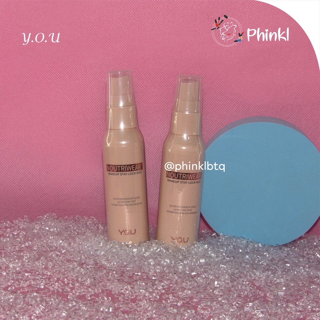 `ღ´ PHINKL `ღ´ Y.O.U Noutriwear Makeup Stay Lock Mist untuk setting spray setelah makeup