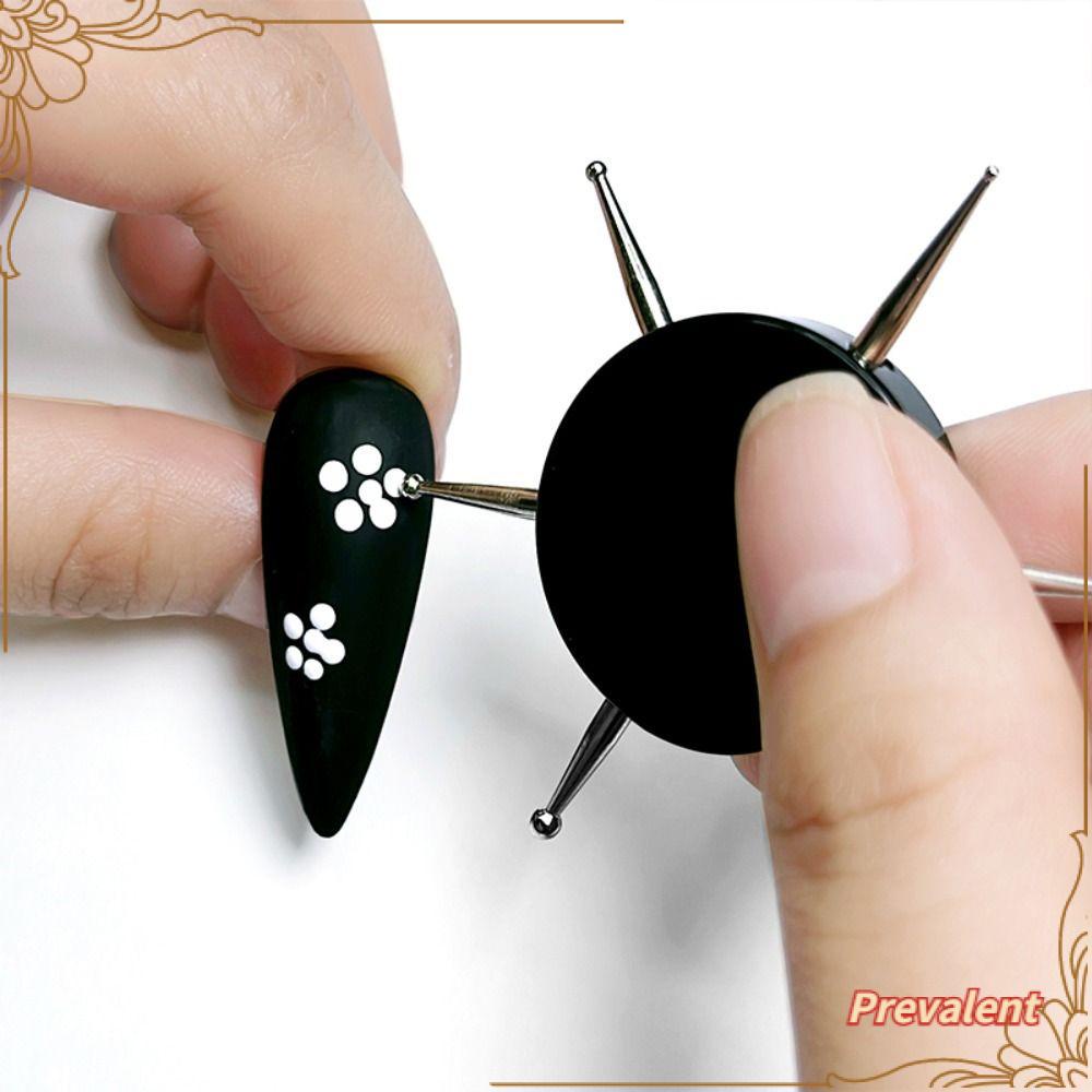 Preva 2PCs Nail Art Dotting Tools 6kepala Disc Drill Pen Dot Painting