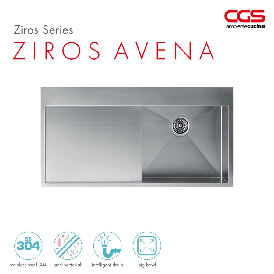 CGS ZIROS AVENA Stainless Kitchen Sink - Bak Cuci Piring