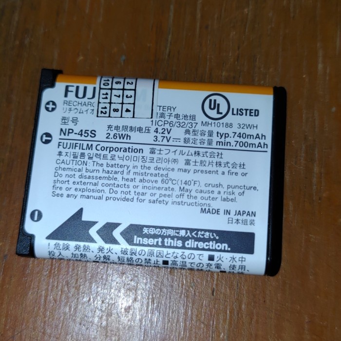 FUJIFILM NP-45S FOR FUJIFILM XP140 ,XP130 , MINI 90 NEO , ORIGINAL