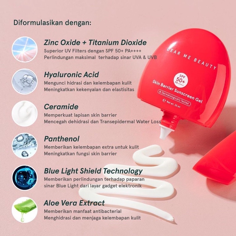 Dear Me Beauty Skin Barrier Sunscreen Gel SPF 50 PA++++ - Physical Suncreen Dear Me Beauty