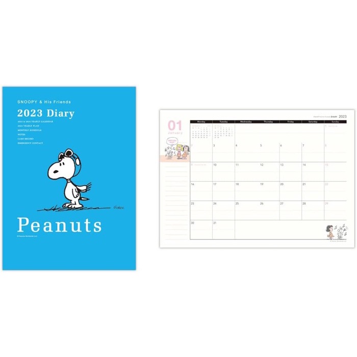 

Agenda Snoopy Planner 2023 Size A5 / A6 Hallmark Peanuts Monthly Diary