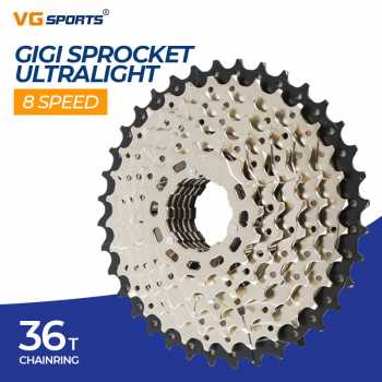 VG Sports Gigi Sprocket Sepeda Aluminium Round Ultralight 8 Speed 11-36T - VG72 - Silver