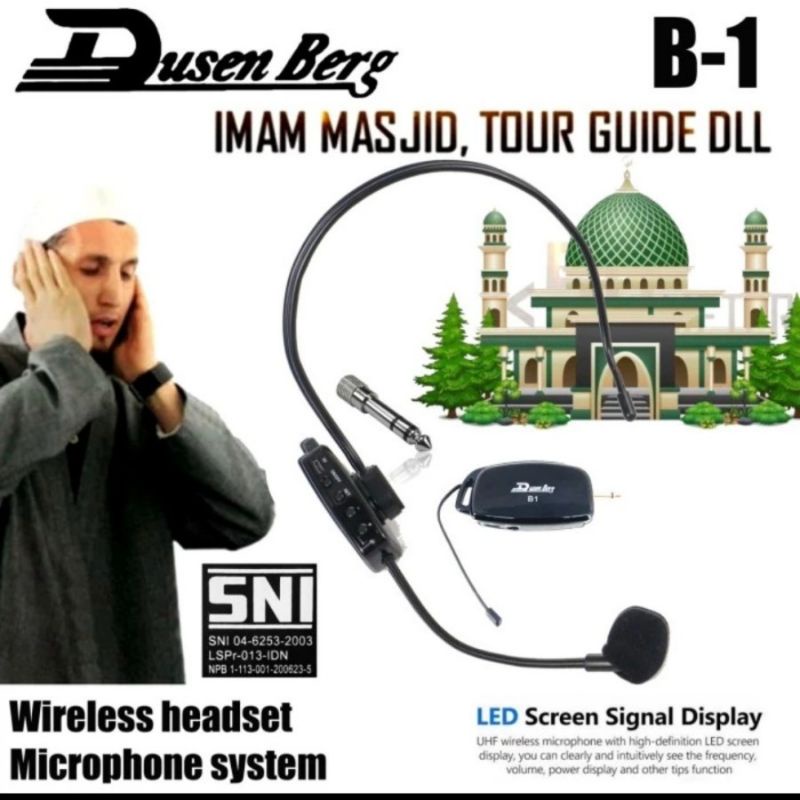 Mic Bando wireless Dusenberg B-1 B 1 mic imam garansi 2tahun