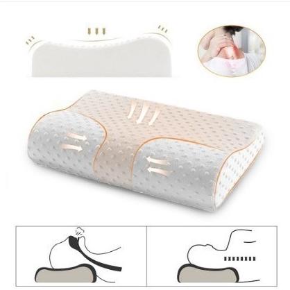 

tal Tidur Keseatan Leer Dengkur Memory Foam Pillow Cervical Neck