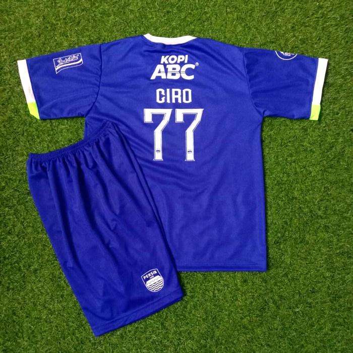 PG - Jersey Persib Anak 2022/2023 Setelan Jersey Persib Setelan Persib Anak - Biru Ciro 77, S