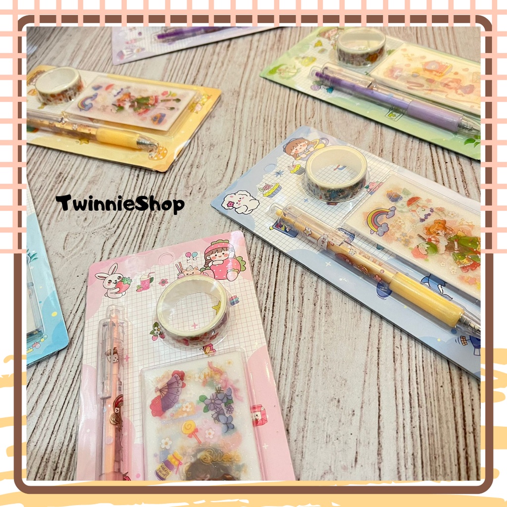 

paket stiker set LGL-0314 sticker tempel unik motif lucu colorfull pemotong stiker washitape